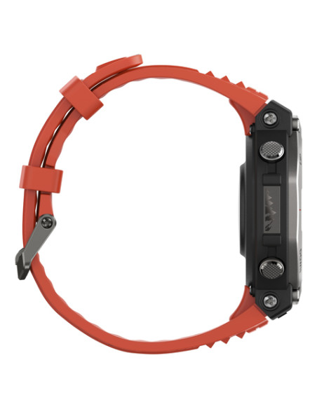 Amazfit T-Rex 3 Lava 3,81 cm (1.5") AMOLED 48.5 mm Digitale 480 x 480 Pixel Touch screen Nero, Acciaio inox GPS (satellitare)