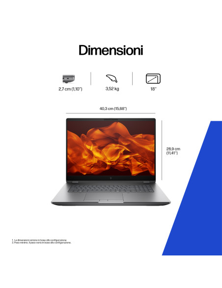 HP ZBook Fury G1i 18 inch Mobile Workstation PC Wolf Pro Security Edition - Data Science Intel Core Ultra 9 285HX Workstation mo