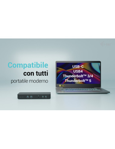 i-tec USB-C Intelligent Triple Display Docking Station + Power Delivery 100W