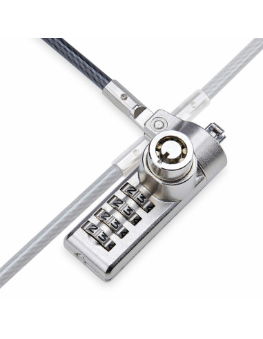 StarTech.com Cavo di Sicurezza per Notebook a duplice accesso da 2m, con chiave identica e a combinazione per dispositivi K-Slot