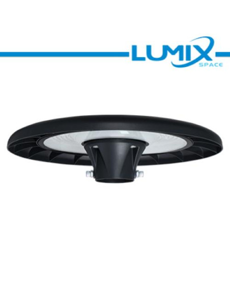 Nero Lampione LED testa palo 100w IP65 100lm/w 90°