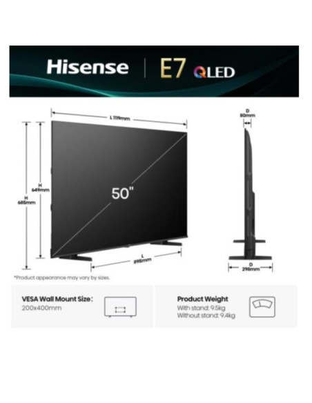 50 E79Q QLED 4K UHD SMART VIDAA