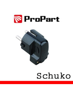 ProPart Spina schuko 90° nera polybag