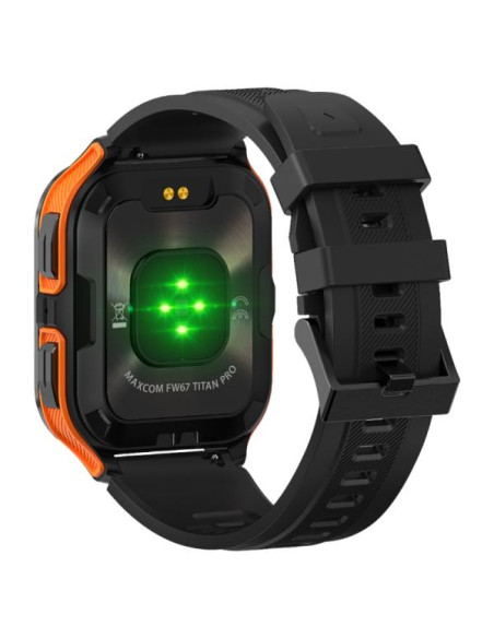 MaxCom FW67 TITAN PRO 4,7 cm (1.85") IPS 44 mm Digitale 320 x 382 Pixel Touch screen Nero, Arancione
