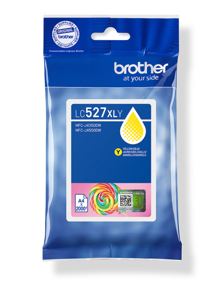 Brother LC527XLY cartuccia d'inchiostro 1 pz Originale Resa elevata (XL) Giallo