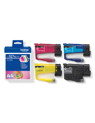 Brother LC527XLVAL cartuccia d'inchiostro 4 pz Originale Resa elevata (XL) Nero, Ciano, Magenta, Giallo