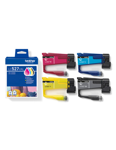 Brother LC527VAL cartuccia d'inchiostro 4 pz Originale Nero, Ciano, Magenta, Giallo