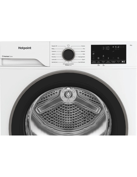 Hotpoint Ariston HPT 83D BS IT, Capacità 8kg, classe D, EasyIron, PetHair Removal | Profondità mobile 54cm