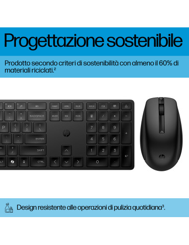 HP Tastiera e mouse wireless combinati 655