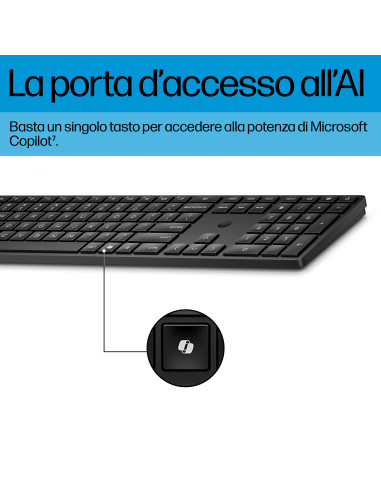 HP Tastiera e mouse wireless combinati 655