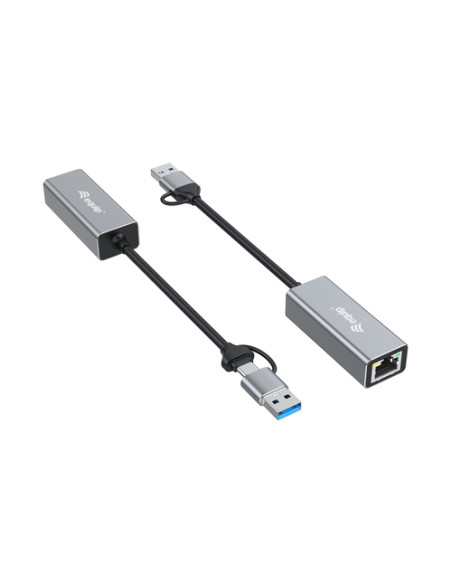 Equip Adattatore di rete da USB-C a 2,5 Gigabit Ethernet (USB-C+A)