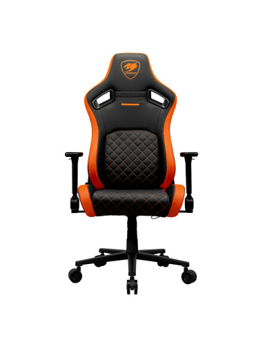 COUGAR Gaming CGR-DFL Sedia da gaming per PC Sedia imbottita tappezzata Nero, Arancione