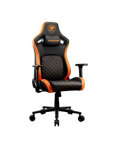 COUGAR Gaming CGR-DFL Sedia da gaming per PC Sedia imbottita tappezzata Nero, Arancione