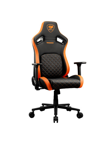 COUGAR Gaming CGR-DFL Sedia da gaming per PC Sedia imbottita tappezzata Nero, Arancione