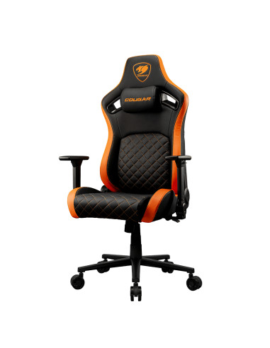 COUGAR Gaming CGR-DFL Sedia da gaming per PC Sedia imbottita tappezzata Nero, Arancione