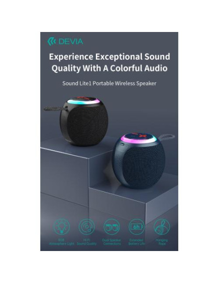 DEVIA ALTOPARLANTE BLUETOOTH 5.3 EM505 POWER 5 WATT BLU
