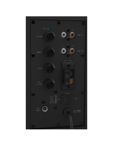 CASSE EMPIRE HS.WALL250MW 250 Watt, cabinet in misto Resina/MDF, staffe da parete, ingresso MIC+presa per ricarica USB BIANCHE