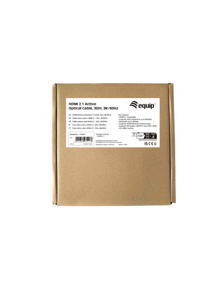 Equip 19453 Cavo ottico attivo HDMI 2.1, 30 m, 8K/60Hz, 4K/120Hz