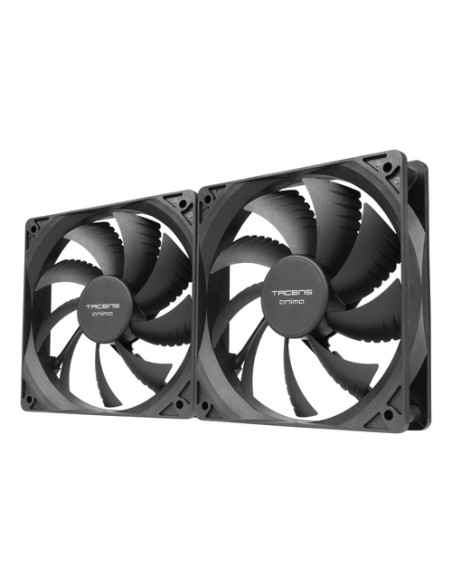 Tacens Anima AF12X2 sistema di raffreddamento per computer Scheda grafica Raffreddatore d'aria 12 cm Nero 2 pz