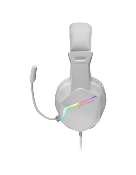 Mars Gaming MH122W cuffia e auricolare Cablato A Padiglione USB tipo A Bianco