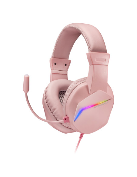 Mars Gaming MH122P cuffia e auricolare Cablato A Padiglione USB tipo A Rosa
