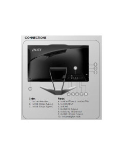 MSI PC AIO 21,5" WHITE TOUCH i5-13400 8GB 256GB SSD WIN 11 PRO 2