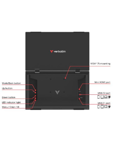 MONITOR PORTATILE 15.6 FHD DUAL