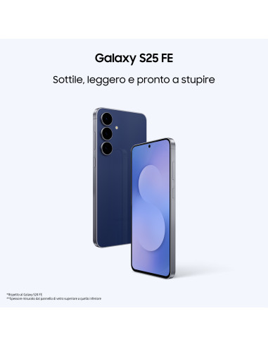 Samsung Galaxy S25 FE, Smartphone AI, Display Dynamic AMOLED 2X 6.7'', Fotocamera 50MP, 8GB RAM, 256GB, Batteria 4.900 mAh, Jetb