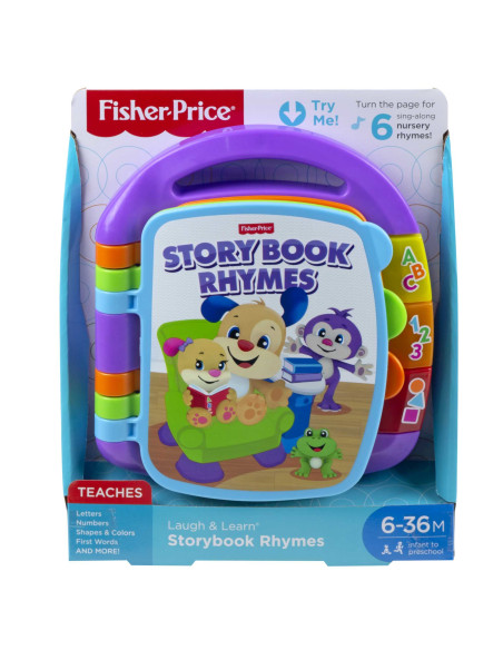 Fisher-Price Libro delle Canzoncine Ridi e Impara, Libricino per Imparare Parole, Lettere e Numeri 6+ Mesi