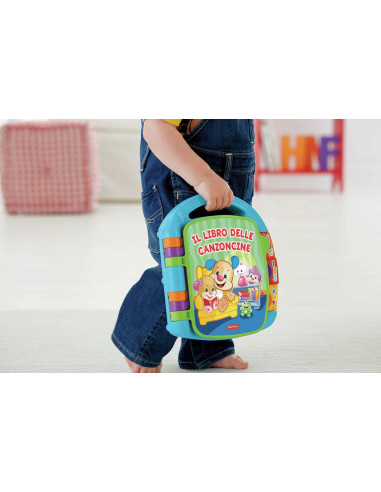 Fisher-Price Libro delle Canzoncine Ridi e Impara, Libricino per Imparare Parole, Lettere e Numeri 6+ Mesi