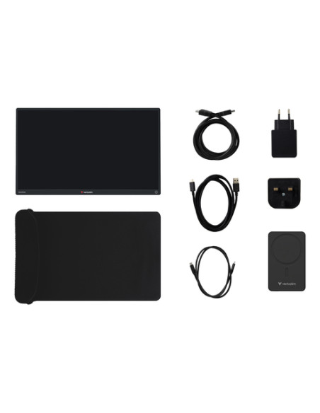 Verbatim 32087 TV e monitor portatile Nero 33,8 cm (13.3") 1920 x 1200 Pixel