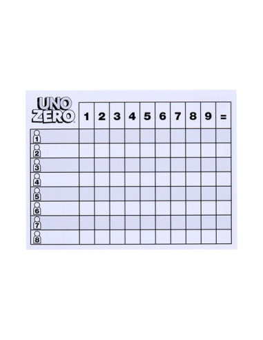 Games UNO Zero Carta da gioco Sostituzione
