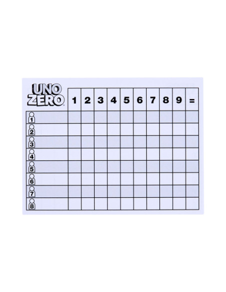Games UNO Zero Carta da gioco Sostituzione