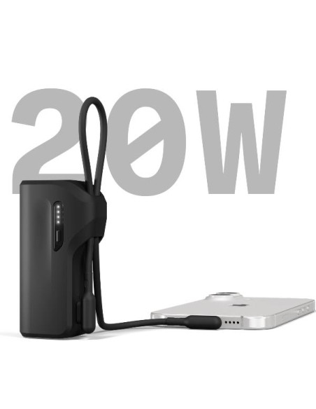 BATTERY BANK USB-C 5K CABLE BLACK