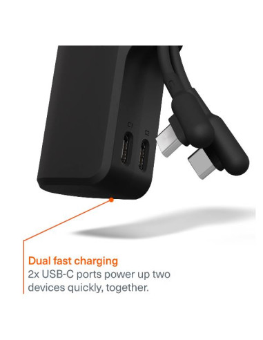 BATTERY BANK USB-C 5K CABLE BLACK