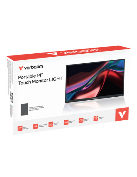 Verbatim 32088 TV e monitor portatile Nero 35,6 cm (14") LED 1920 x 1080 Pixel