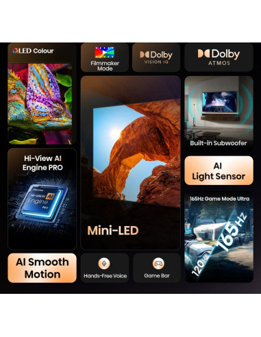 Hisense 100U7Q 2,54 m (100") 4K Ultra HD Smart TV Wi-Fi Nero