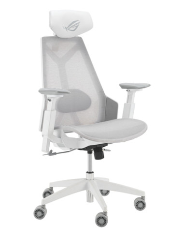 ASUS ROG Destrier Ergo Core White Sedia da gaming per PC Seduta in rete Bianco