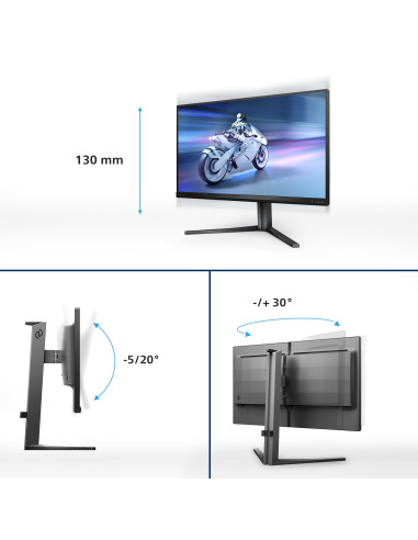 Philips Evnia 5000 25M2N5200U/00 Monitor PC 62,2 cm (24.5") 1920 x 1080 Pixel Full HD LCD Grigio