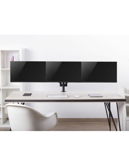 Equip Staffa di montaggio da scrivania per monitor tripli da 17” a 27”