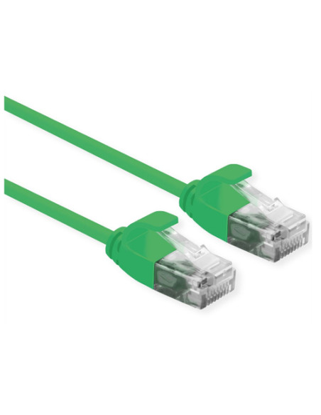 ROLINE CAVO UTP, DATA CENTER PATCHCORD CAT.6A/CLASS EA, LSOH, SLIM, VERDE, 0.5M