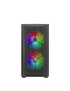 NUWO MICRO CASE ATX BLITZ R26 0.5MM SPCC USB3.0/2.0 3 FAN 12CM ARGB RAINBOW FRONT MESH SIDE GLASS NE