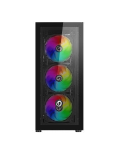 NUWO CASE ATX RODAN R601 0.5MM SPCC USB3.0/2.0 4 FAN 12CM ARGB FRONT GLASS SIDE GLASS NERO