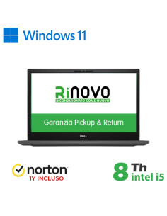 RINOVO DELL NB REFURBISHED LATITUDE E7490 I5-8X00U DDR4 16GB SSD 512GB 14" W11P NO DVD GRADE A 1Y WA