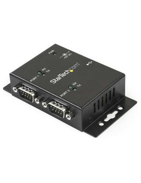 StarTech.com Hub adattatore USB a seriale 2 porte per montaggio a parete con clip per guide DIN