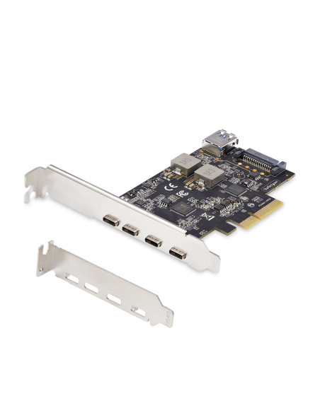 StarTech.com Scheda di Espansione PCIe USB a 5 porte, USB 3.2 10Gbps, scheda PCI Express con 4 porte USB-C, 1 porta interna USB-