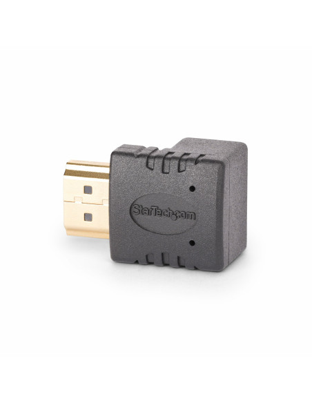 StarTech.com Adattatore HDMI 2.0 con angolo di 90 gradi verso l'alto, da maschio a femmina, salvaporta HDMI verticale angolato a