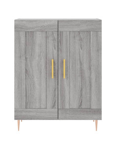 Credenza Grigio Sonoma 69,5x34x180 cm in Legno Multistrato