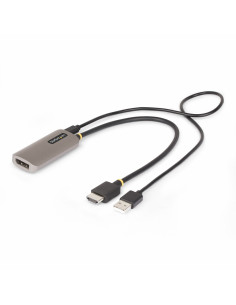 StarTech.com Cavo adattatore da HDMI a DisplayPort da 30 cm, 8K 60Hz, convertitore video attivo da HDMI 2.1 a DP 1.4, alimentato