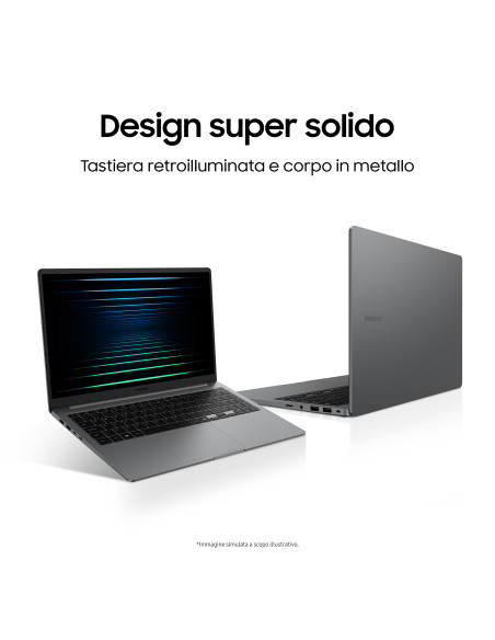 Samsung Galaxy Book5 Intel Core Ultra 7 255U Computer portatile 39,6 cm (15.6") Full HD 32 GB LPDDR5x-SDRAM 1 TB SSD Wi-Fi 6 (80